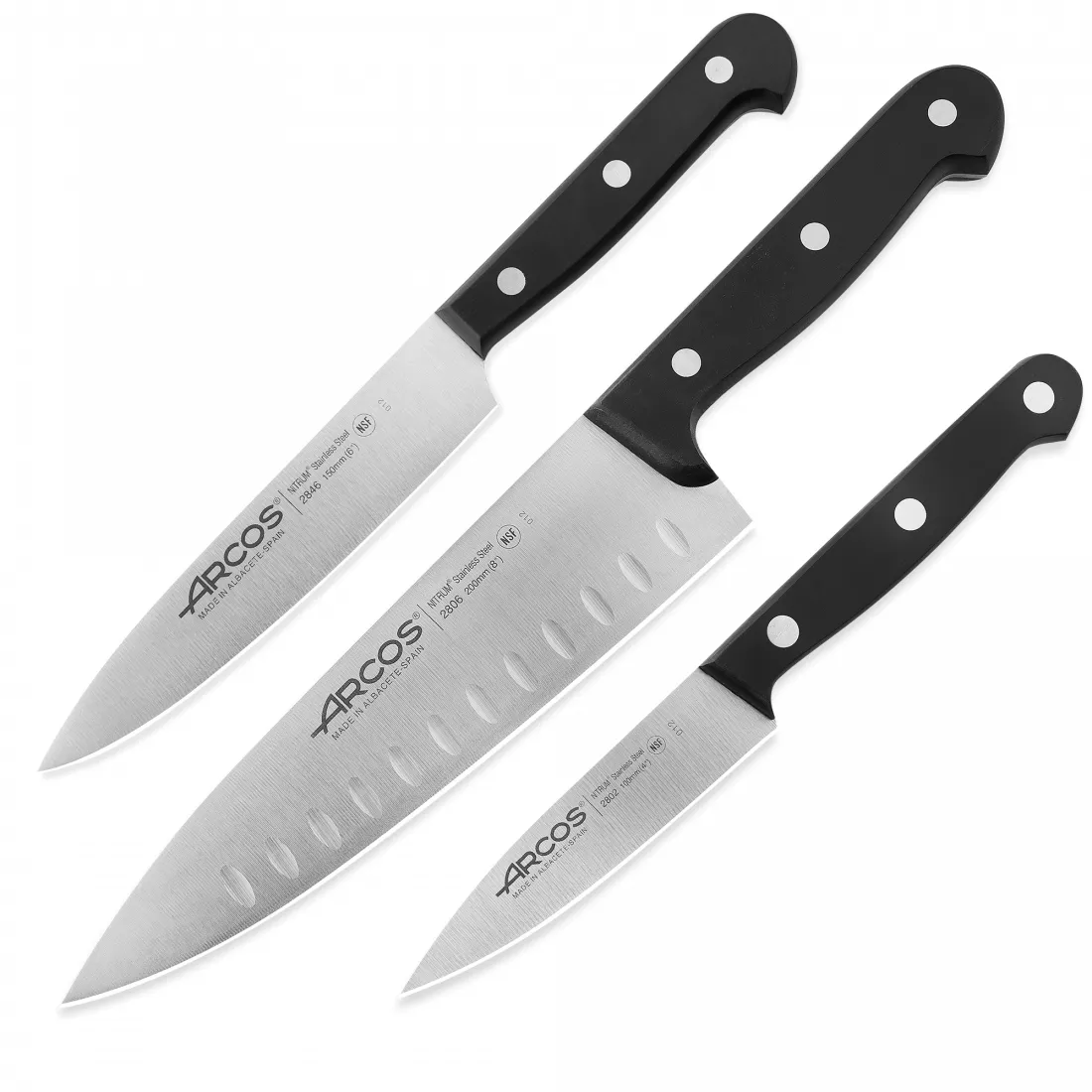 ARCOS Набор кухонных ножей, 3 шт. (10 см, 15 см, 20 см, )
