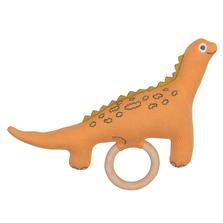 Tkano Погремушка из хлопка с деревянным держателем Динозавр toto из коллекции tiny world 14х11 см