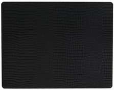 LIND DNA CROCO black подстановочная салфетка прямоугольная 35x45 см, толщина 2мм