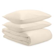 Tkano Комплект постельного белья из сатина белого цвета из коллекции essential, 200х220 см