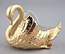 Rudolf Kampf, Лебедь конфетница (золото+золот.крылья)
