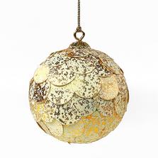EnjoyMe Шар новогодний декоративный paper ball, золотистый мрамор