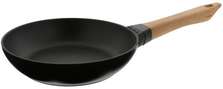 Staub сковорода с деревянной ручкой 28 см, черная