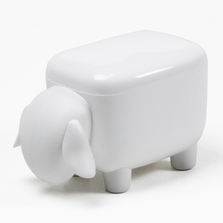 Qualy Sheepshape Контейнер для мелочей, белый с белой крышкой