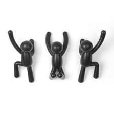 Umbra Вешалки-крючки Buddy 3 шт. черные