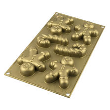 Silikomart Форма для приготовления печенья ginderbread man, 33,6 х 18 х 2,4 см, силиконовая