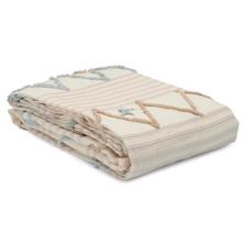 Tkano Покрывало из хлопка с бахромой голубого цвета из коллекции ethnic, 180х250 см
