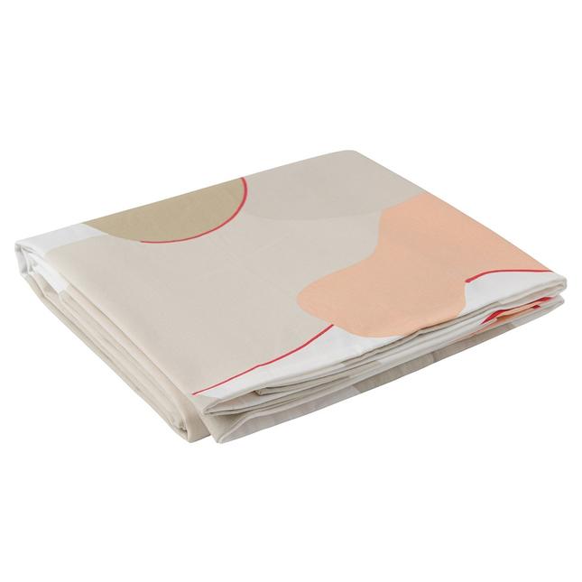 Tkano Скатерть из хлопка бежевого цвета с авторским принтом из коллекции freak fruit, 170х250 см