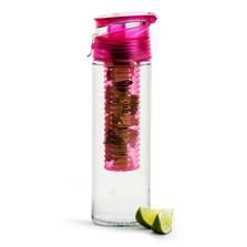 SagaForm Бутылка для напитков с колбой для фруктов To go, розовая 