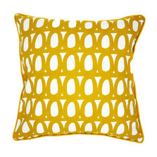 Tkano Чехол для подушки с принтом twirl горчичного цвета и декоративной окантовкой cuts&amp;pieces, 45х45 см