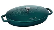 Staub Сковорода овальная для рыбы 32 см с чугунной крышкой морская 11223337