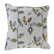 Tkano Чехол для подушки с орнаментом Ягоды тайги, вышивкой и декоративной окантовкой russian north, 45х45